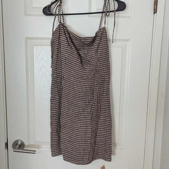 Reformation - Tovianna Plaid Mini Dress In Tartine Check (US8) - Picture 7 of 7